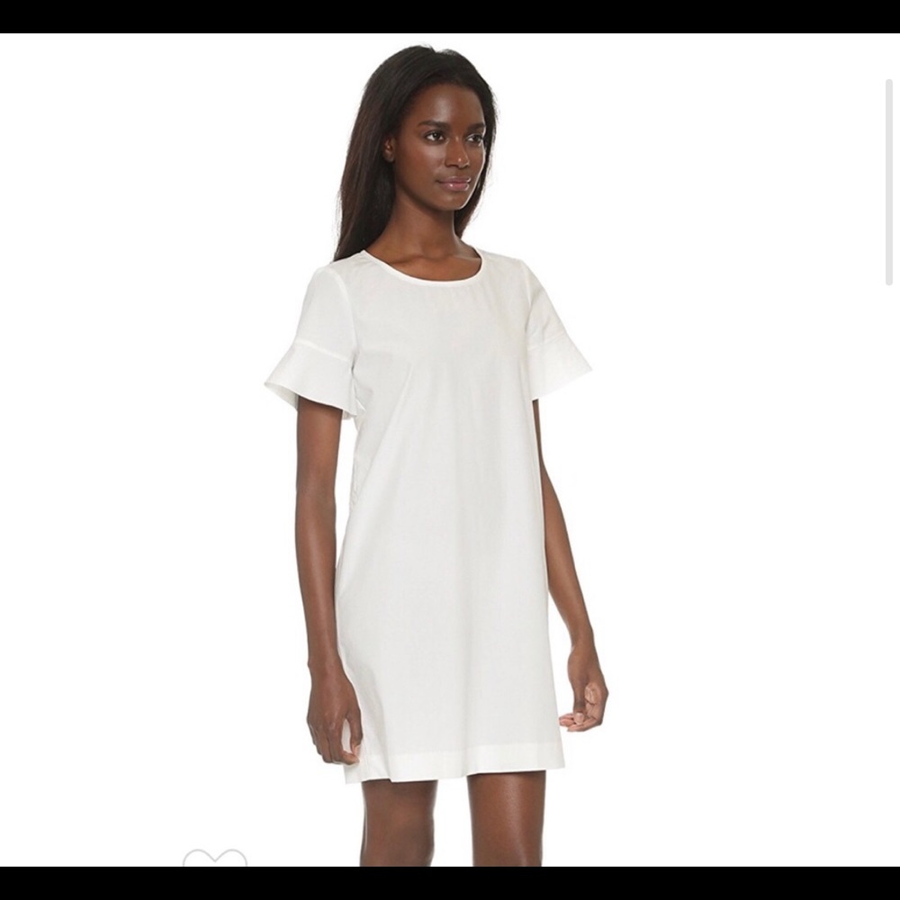 Madewell white cotton shift sheath bow tent dress
